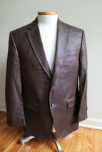 Lauren Ralph Lauren 40 Reg Brown Faux Suede Two-Button Sport Coat Jacket - $29.60