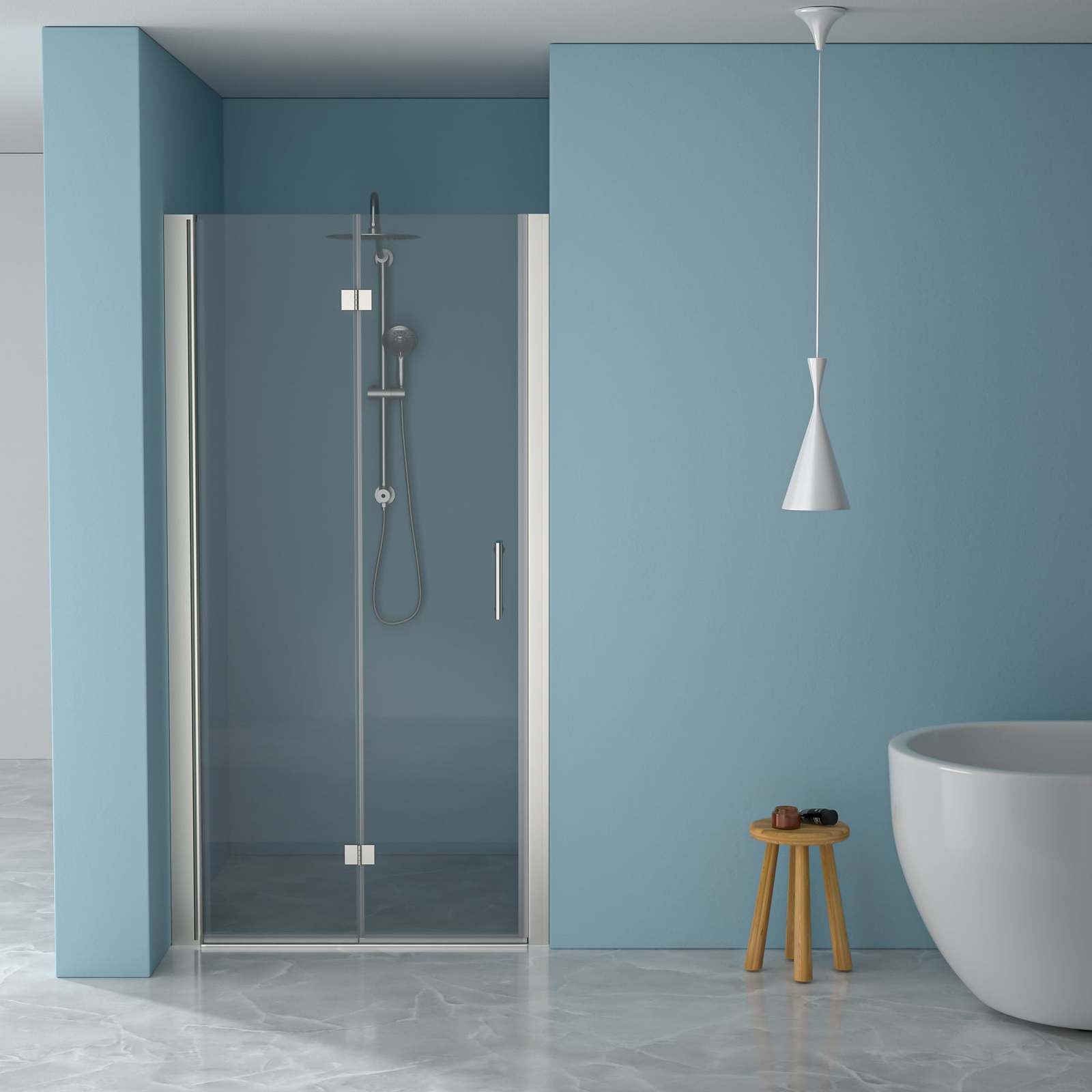 72x32 Frameless Shower Door - Tempered Glass, Brushed Nickel - $327.99
