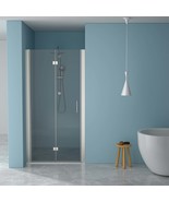 72x32 Frameless Shower Door - Tempered Glass, Brushed Nickel - $448.59 CAD