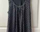 Elle Sleeveless Polkadot Lined Top Womens Size Xtra Large Runches Scoop ... - £10.85 GBP