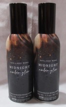 Bath & Body Works 1.5oz Concentrated Room Spray Set Lot Of 2 Midnight Amber Glow - $28.01