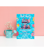Stitch &amp; Lilo Pool Party Birthday Invitation | Tropical Luau Summer Bash... - $3.50