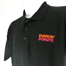 DUNKIN&#39; DONUTS Employee Uniform Polo Shirt Black Size XL NEW - $477.21 MXN