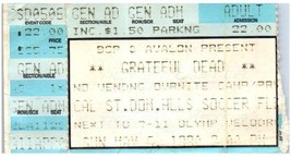 Grateful Dead Concert Ticket Stub Peut 6 1990 Carson California - $51.41