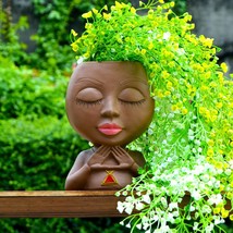 Jytti Face Planter Head Planters Lady Faces Pots, Female Face, 7.9 Inche... - $33.99