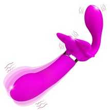 Strapless Dildo Vibrator, No Strap On Butterfly G Spot Vibration &amp; 12 Vibration  - £32.30 GBP