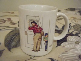 Vintage Closed for Business by Norman Rockwell 1987 Coffee Mug Cup Fishing - $7.20
