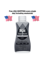 New Rit DyeMore Synthetic Fiber Dye Graphite Gray Polyester Nylon Acryli... - $338.51 MXN
