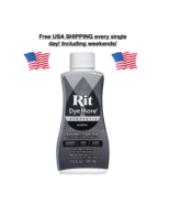 New Rit DyeMore Synthetic Fiber Dye Graphite Gray Polyester Nylon Acryli... - $338.51 MXN