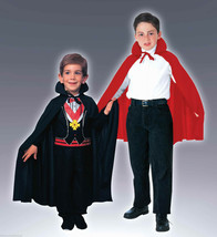 27&quot; Red Satin Polyester Child Cape Vampire Magician Halloween Costume Accessory - £5.19 GBP