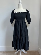 Hill House Nesli Nap Dress Black Swiss Dot Medium - $72.55
