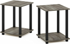 End Table Square Multifunction French Oak Set of 2 NEW - £29.36 GBP