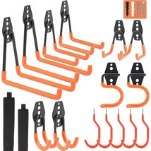 Garage Storage Hooks Heavy Duty With Extension Cord Organizer &amp; Bike Hooks For H - £48.98 GBP