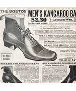 1900 Mens Kangaroo Dress Shoes Advertisement Victorian Sears Roebuck 5.2... - $19.99