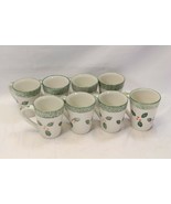 Montgomery Ward Holly Christmas Xmas Mugs  Lot of 8 - €30,27 EUR