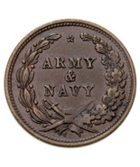 1863 Civil War Token ARMY &amp; NAVY F-91/303, AU Condition - $93.72 CAD