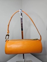 Vintage Louis Vuitton orange Epi Leather Mini Soufflot Papillon handbag purse po - £308.35 GBP