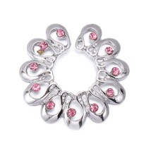 Sexy Non-Piercing Silver Pink Nipple Ring Shield Clip On - £11.11 GBP