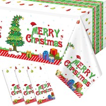 3 Pcs Merry Christmas Tablecloths, Plastic Disposable White Grinch Table Cloth R - $16.99