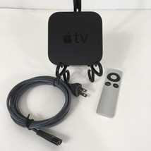 Apple TV Model A1469 Black Box Media Streamer Gray Remote Control Power ... - £27.08 GBP