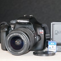 Canon EOS Rebel T3 Digital SLR Camera Black DS126291 with EFS 18-55mm Le... - $158.39