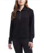 Danskin Womens Sweatshirt Black Top Luxe 1/2 Zip Breathable Heavyweight ... - $800.67 MXN