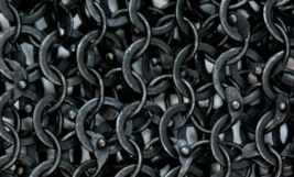 9MM Black Chainmail Sheet Round Riveted Flat Washer /Solid Rings X-mas Gift - £39.25 GBP
