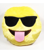 Top Trenz Emoji Kissen Zunge Aus Mit Farbtöne Gelb Kissen, 35.6x35.6cm - $10.88