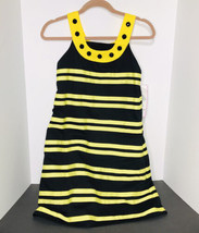 Rare Editions Girls Strap Dress Black / Yellow Stripe Size 16 New With Tags - £27.55 GBP