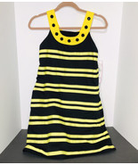 Rare Editions Girls Strap Dress Black / Yellow Stripe Size 16 New With Tags - £27.18 GBP