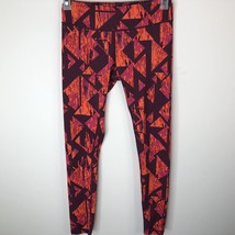 Zella Geometric Leggings Size Small Pink Orange Purple Yoga Athleisure *Flaw* - £8.66 GBP