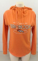 Denver Broncos NFL Hoodie Women&#39;s Orange Long Sleeve Hooded Sweatshirt S... - $7.92