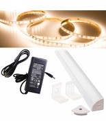 LEDUPDATES 12V CRI 95 2835 LED Strip Light + V Shape Aluminum Channel (6... - €73,30 EUR