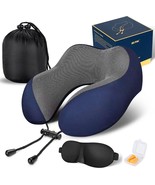 MLVOC Travel Neck Pillow 100% Memory Foam, Machine Washable, Travel Kit ... - $32.29