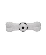 9 Inch Soccer Bone Squeaky Dog Toy - £3.95 GBP