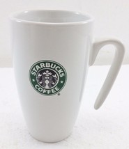 Starbucks Coffee 9 oz White Siren Mermaid Coffee Mug Cup 2007 Open Hook Handle - $18.13
