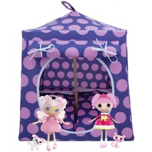 Purple Toy Tent, 2 Sleeping Bags, Polka Dot Print for Dolls, Stuffed Animals - £19.94 GBP