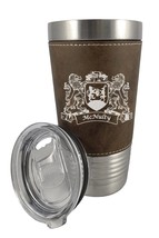 McNulty Irish Coat of Arms Leather Travel Mug - £22.85 GBP