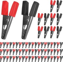 5 Core 72 Pcs Electrical Test Clamps Metal Alligator Clips Red Black Handle - £8.28 GBP