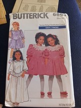 BUTTERICK Pattern 6863 Girls DRESS  2 LENGTHS Sz 5-6-6x - £5.67 GBP