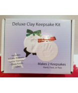 Deluxe Baby Clay Handprint &amp; Footprint Keepsake Kit -NEW/SEALED w/ Ribbo... - £14.69 GBP