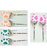 Pretty Bobbie/Bobby Pins Little Girls Colorful Pet Paws - £4.38 GBP