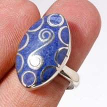 Lapis Lazuli Gemstone Handmade Bohemian Jewelry Nepali Ring Adjustable SA 2310 - £3.15 GBP