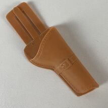 Vintage MARX Toys Brown Tan Pistol Holster Vinyl/Plastic 4” - $13.29