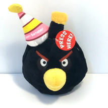 2012 Angry Birds Happy Birthday Birdday Bomb Black Plush 5” Party Hat VE... - £712.42 GBP
