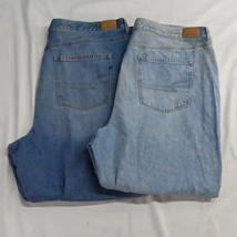 Lot 2 NEW American Eagle 22W / 36 Long High Rise Mom Destroyed Womens Jeans - £58.29 GBP