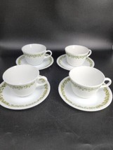 Corelle Livigware Cups and Saucers Spring Blossom 4 Sets Crazy Daisy Vin... - £15.02 GBP