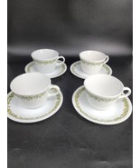Corelle Livigware Cups and Saucers Spring Blossom 4 Sets Crazy Daisy Vin... - £14.83 GBP