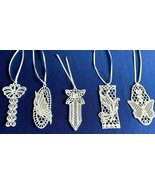 Free Standing Lace Bookmarkers Lot of 5 Bookmarks 5 Color Choices Orname... - £15.64 GBP