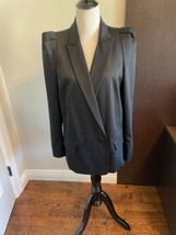 NWOT ARMAND BASI Black Wool Blend Black Jacket SZ 44/US 10 - £197.38 GBP